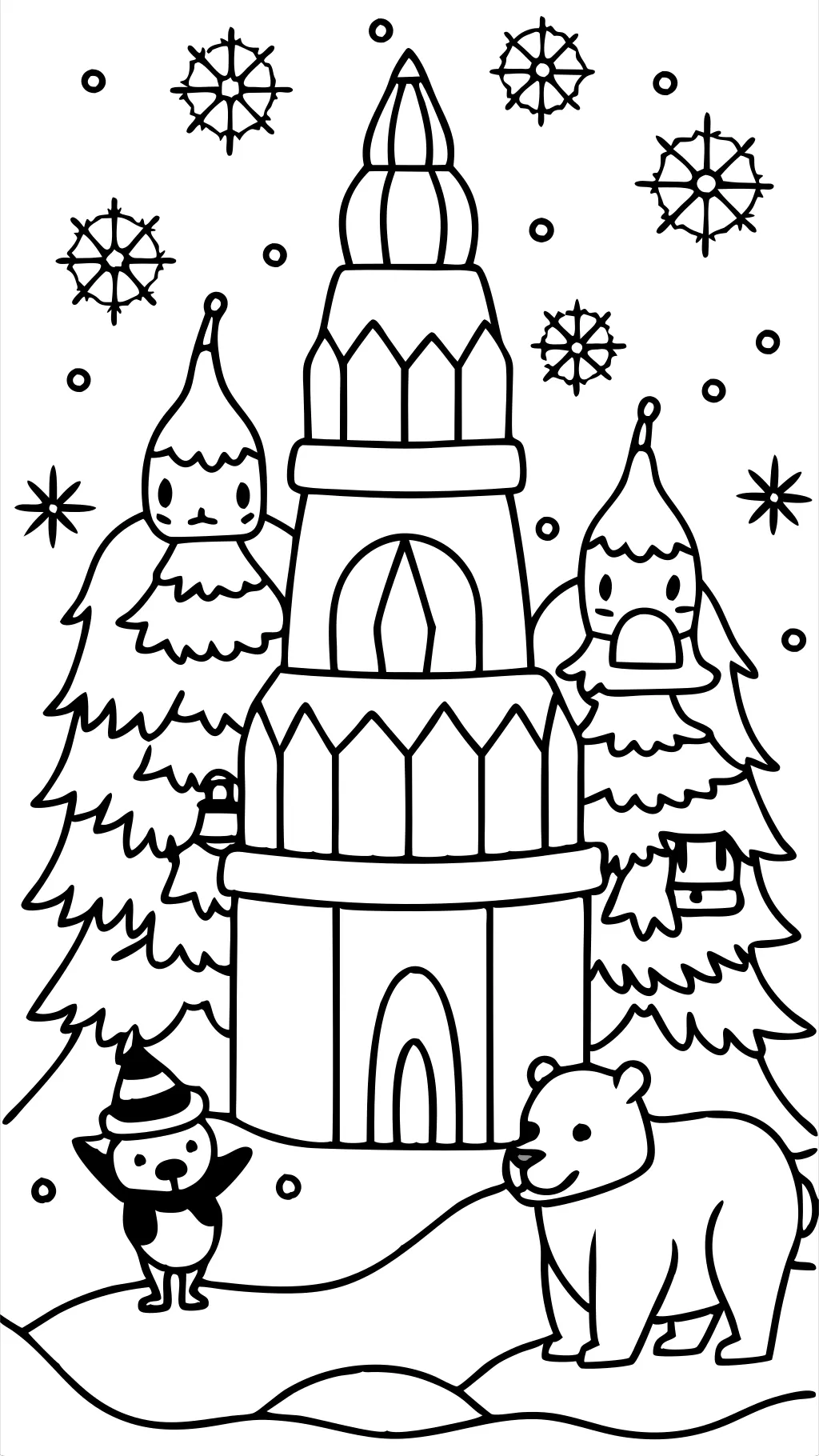 frozen coloring page